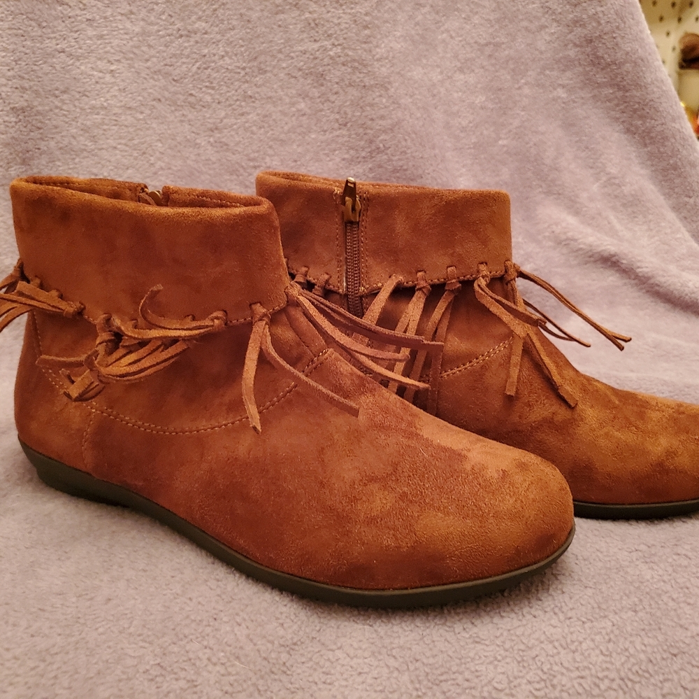 Brown Suede Ankle Boots